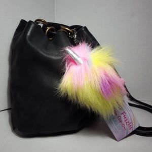 Unicorn Pom Pom Keychain